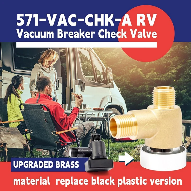 Латунный обратный клапан вакуумного выключателя RV промывки прицепа 571-VAC-CHK-A