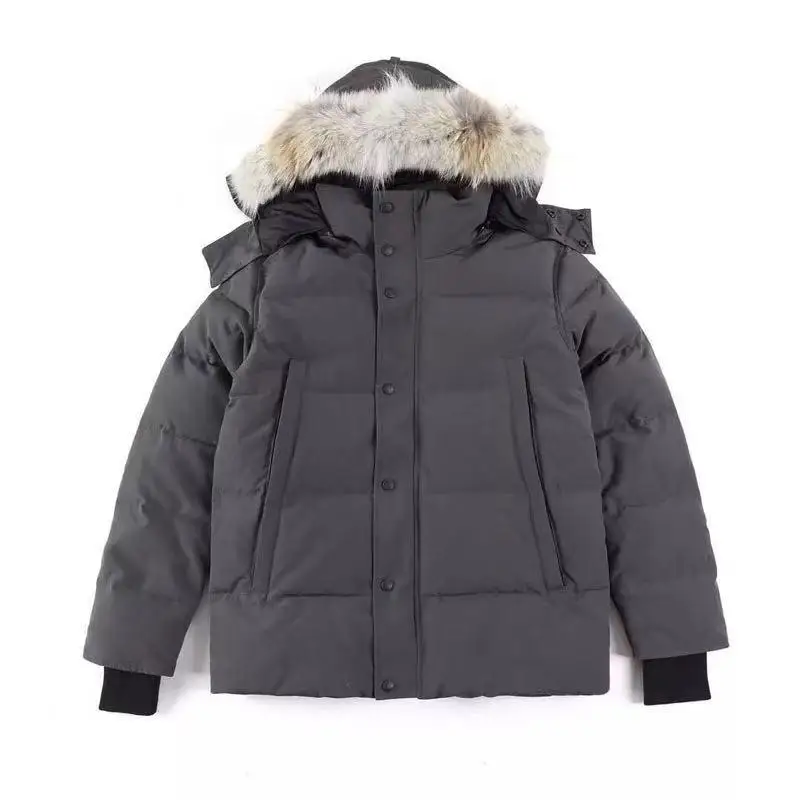 Top Mens Down Jacket G Coat Real Big Wolf Fur C Wyndham Overcoat Clothing Casual Fashion Style Winter Outerwear Outdoor Parka