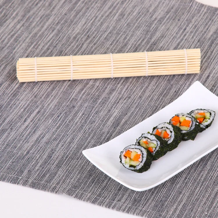 

2pcs 24x24cm Sushi Set Bamboo Rolling Mats Rice Paddles Tools Kitchen DIY Sushi Accessories Sushi Roller
