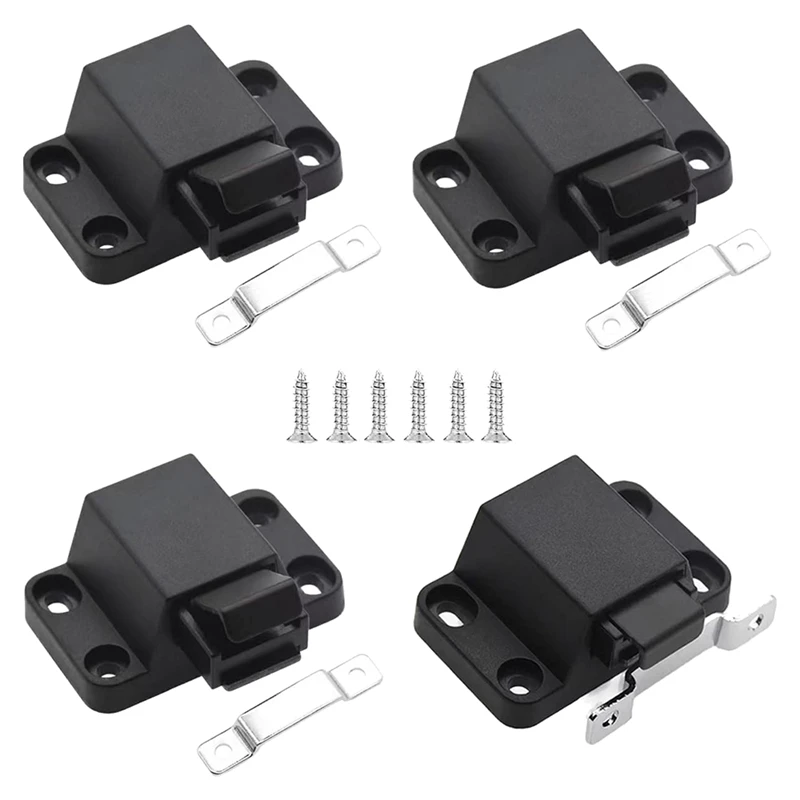 

Нажимные замки для шкафов, 4 шт., самозакрывающиеся нажимные дверные замки, сверхмощный сенсорный замок для шкафа, нажимные замки