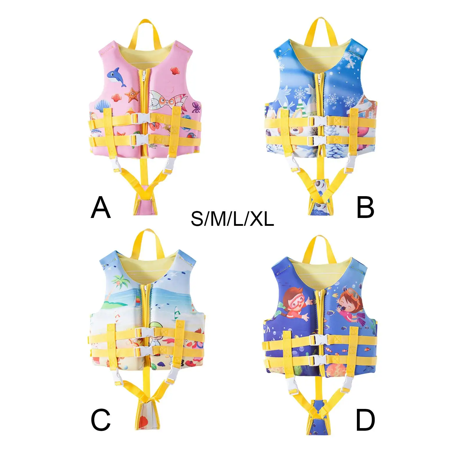 

Kids Swim Vest with Crotch Straps Unisex Children Water Float