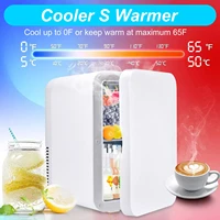 8l household mini fridge 220v48w quiet portable small fridge light and portable dual purpose cold and hot for bedroom car
