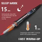 Паяльник с автоматическим спящим термоконтролем, 200 Вт, паяльник с оловянной проволочной стойкой, сварочные инструменты, 4-жильный керамический нагреватель Ptc