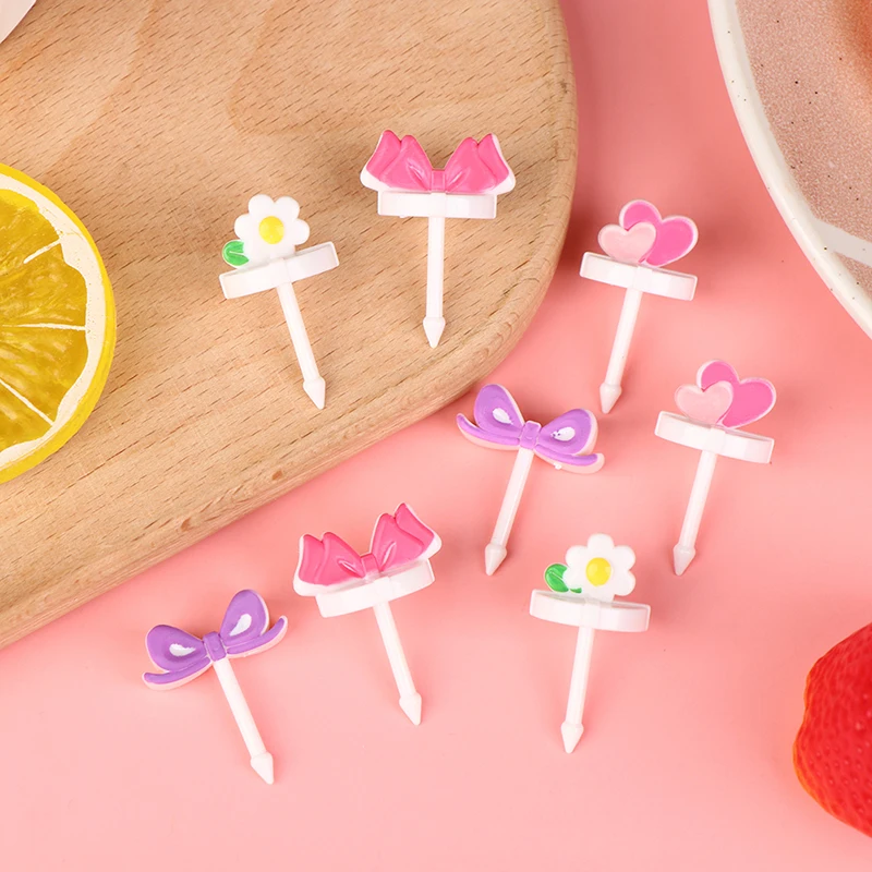 1 комплект пластиковая вилка для фруктов с мультяшными животными