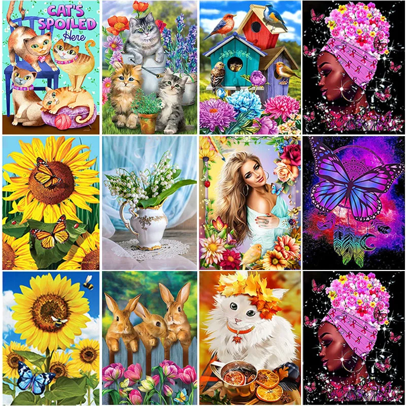 

5D алмазная живопись «сделай сам», Женская мозаика, пейзаж, искусство ручной работы, полностью круглая Алмазная вышивка, Набор для вышивки кр...