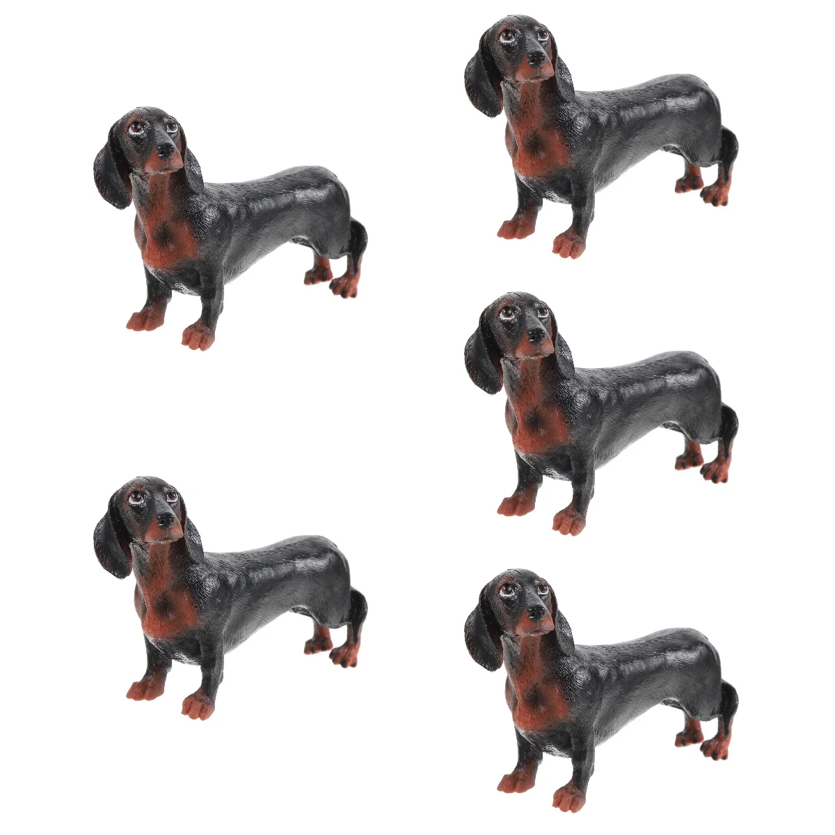 

Simulation Dachshund Animal Model Fake Lifelike Dog Shaped Sculpture Figure Puppies Toys