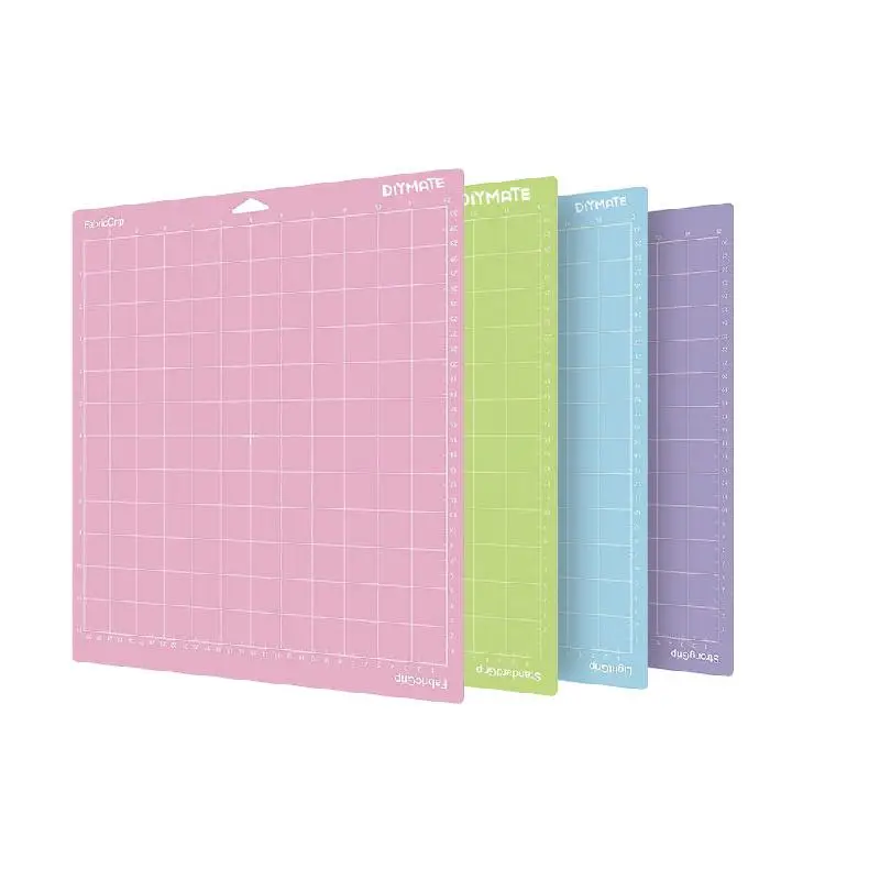 

4pcs Color Engraving Machine Base Plate Cutting Mat for Cricut/cameo 4 with Adhesive Pvc Cutting Mats