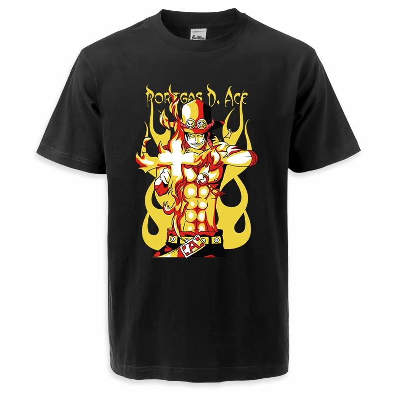 

Japanese Anime One Piece T Shirts Mens 2022 Summer Nika Luffy ACE Print Tee Shirt Harajuku T Shirts Breathable Camisa Masculina