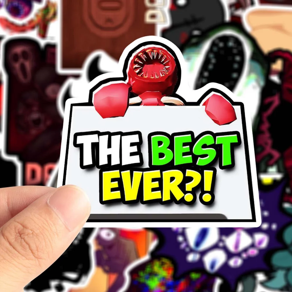 

10/50 шт., водонепроницаемые наклейки в виде персонажей мультфильма «двери»