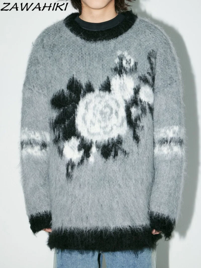 

Свитер с цветочной вышивкой, в готическом стиле