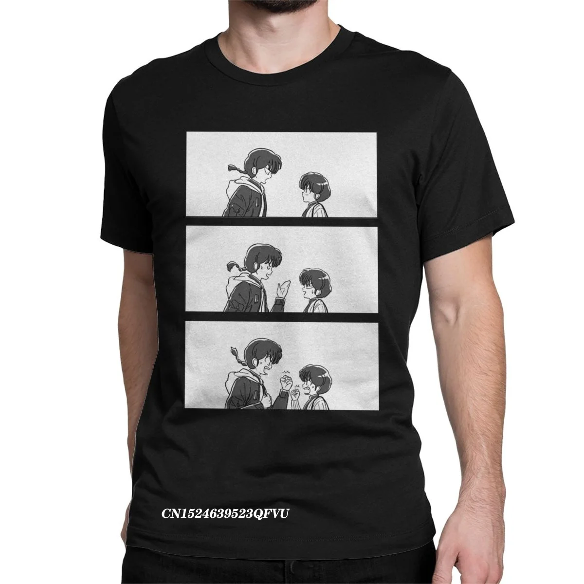 

Ranma 1/2 Akane Tendo Arguing Men's Tops T Shirts Anime Novelty Tee Shirt Harajuku Manga T-Shirts Premium Cotton Gift Tops