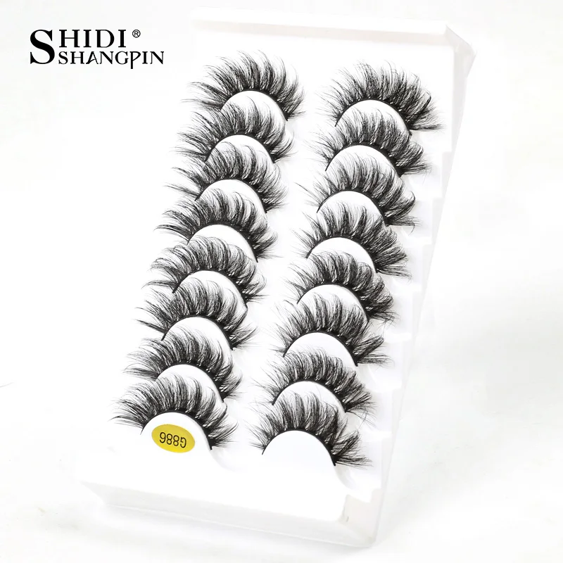 SHIDISHANGPIN DD Curl русские полосы ресниц 4/10 пар 3D Искусственные норковые накладные