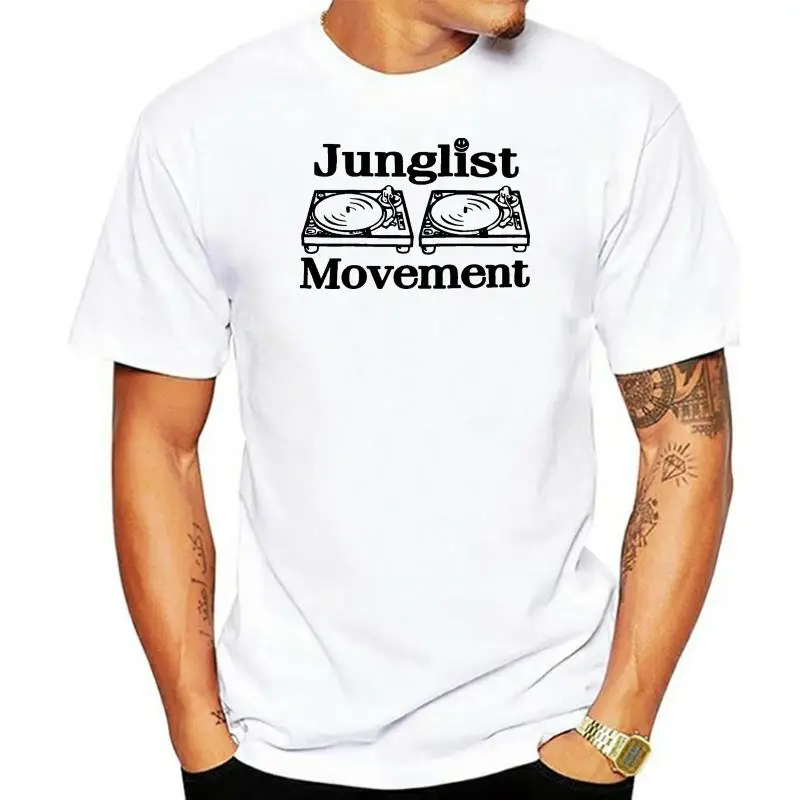 

Футболка с движением Junglist, поворотный стол с виниловой пластиной для людей, футболка для фитнеса