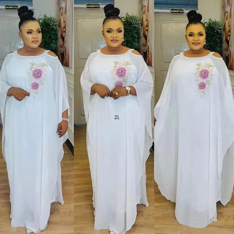 

2 Piece Sets African Dresses for Women Muslim Fashion Abayas Dashiki Robe Plus Size Evening Party Long Dress Africa Clothes