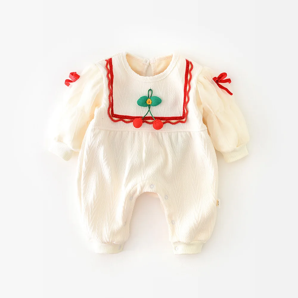 

Весенне-летняя одежда для новорожденных девочек, детский комбинезон в стиле принцессы, комбинезон для маленьких девочек с длинным рукавом, ...