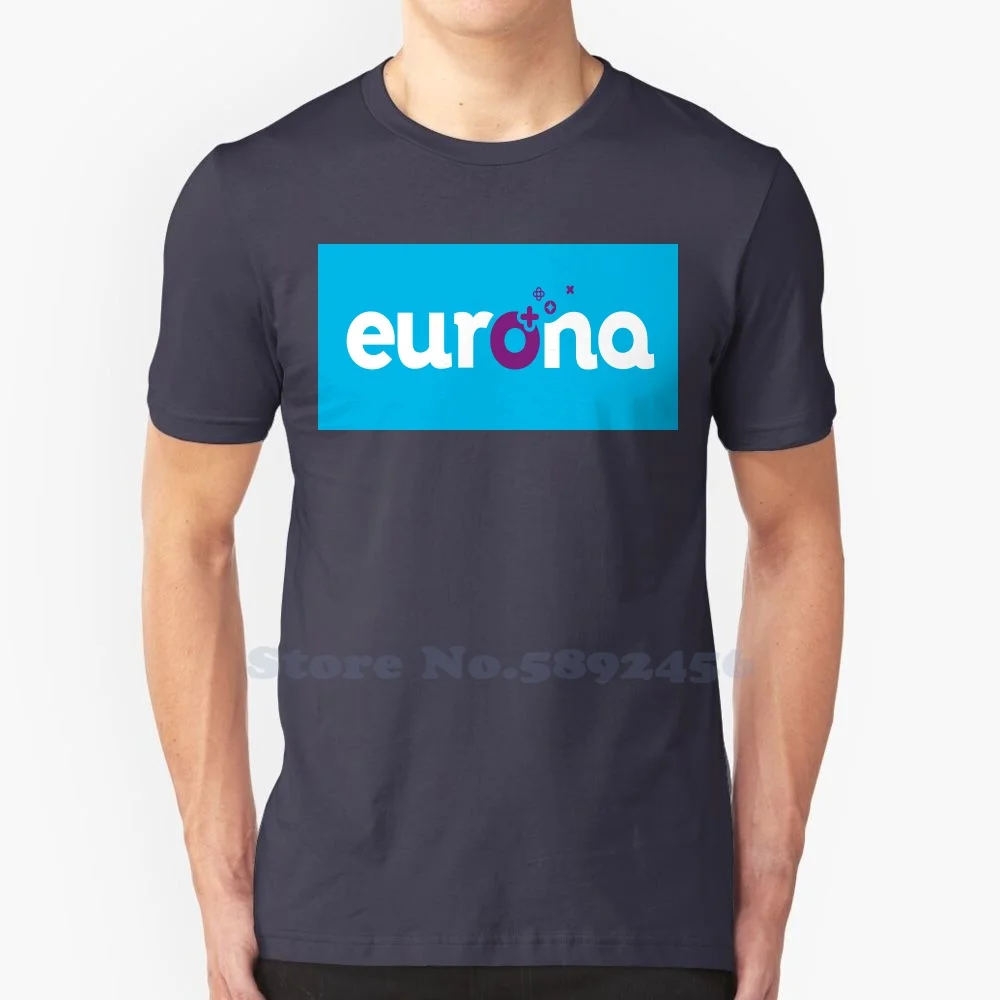 

Повседневная Уличная одежда Eurona Telecom, футболка с принтом логотипа, графическая футболка из 100% хлопка