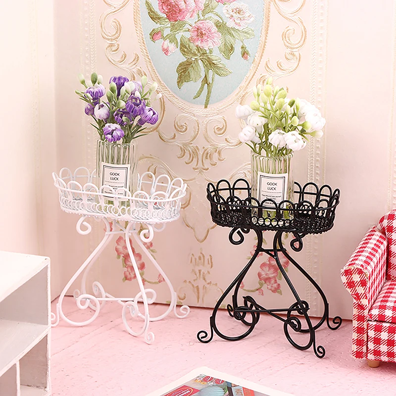 1:12 миниатюрная подставка для кукольного домика с цветами