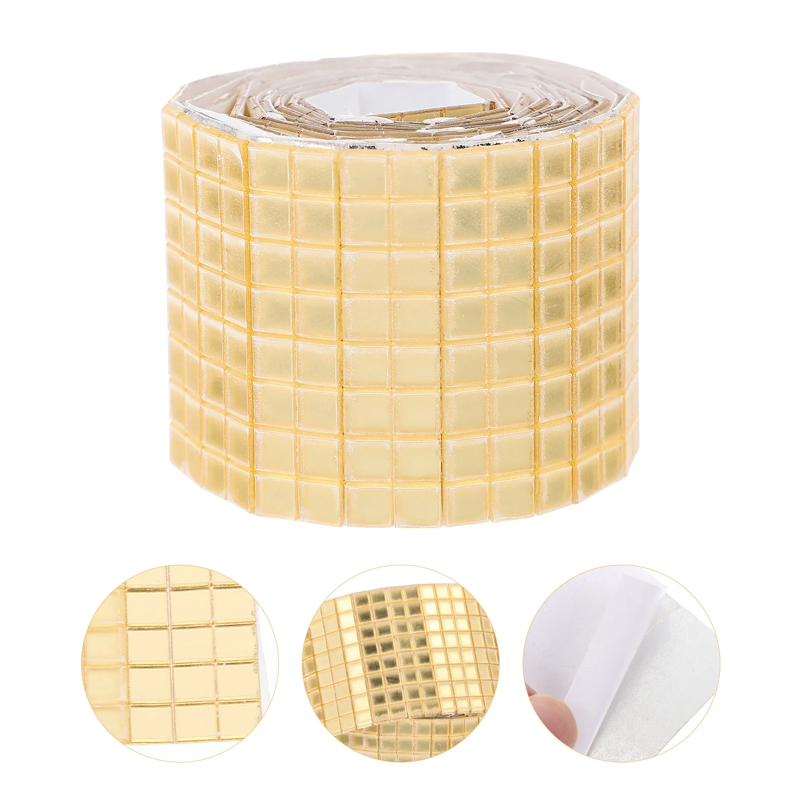 

Mosaic Stickers Mirror Tile Tiles Sticker Wall Crafts Self Adhesive Square Decals Mini Peel Stick Backsplash Waterproof Diy
