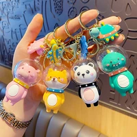cute cartoon space story key chain personality backpack school bag car key pendant couple accessories gift wholesale