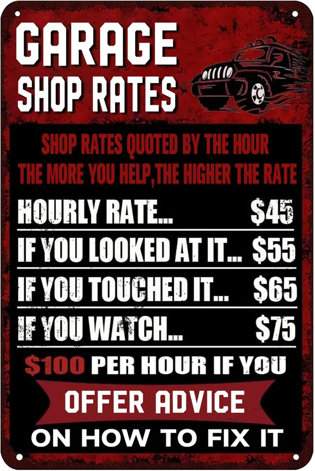 Забавный Srcstc Metl Sgn Grge Shop Rtes For Mn Cve Home Vntge Wll Decor Mechnc Sgns Pops Decortons Mechncs utomotve Br