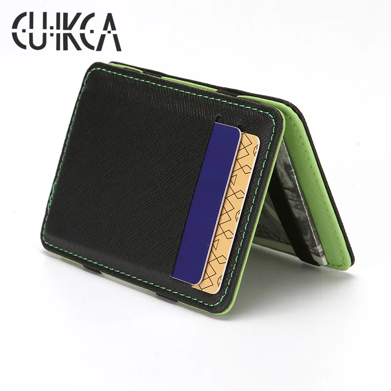 

Кошелек CUIKCA, Корейская версия, зажим для денег, для мужчин и женщин, тонкий кожаный кошелек, чехол для ID, кредитных карт