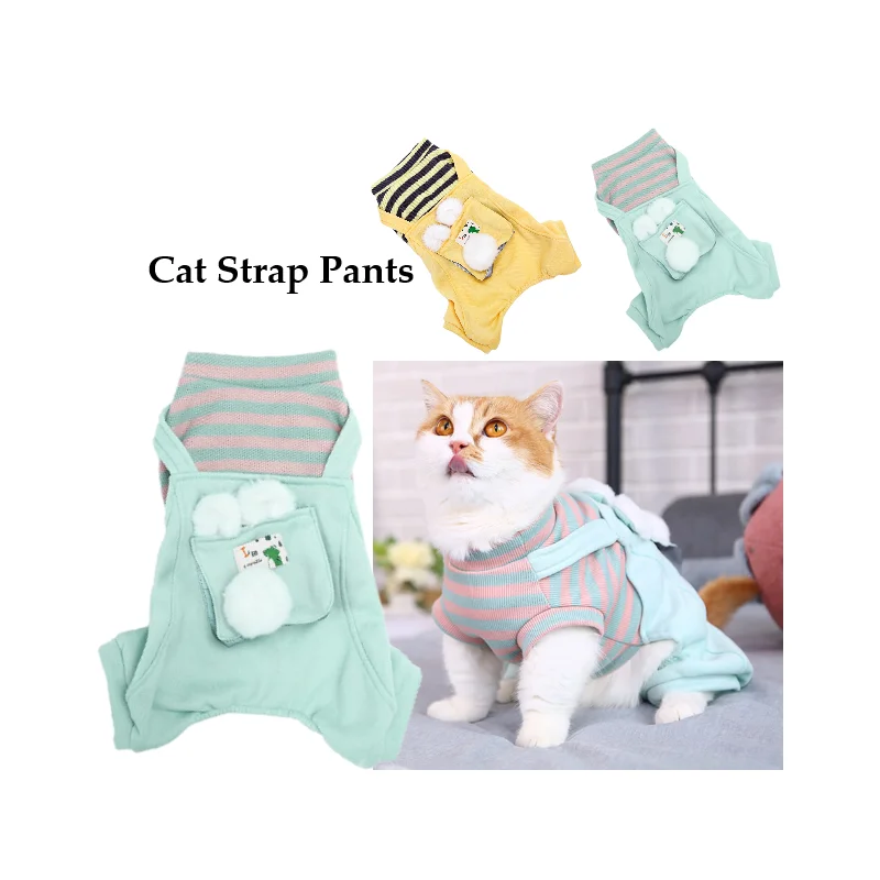 

terylene Jumpsuit for Cats Yellow Cat Overalls All Match Suit for Winter autumn and winter clothing Cat Costume