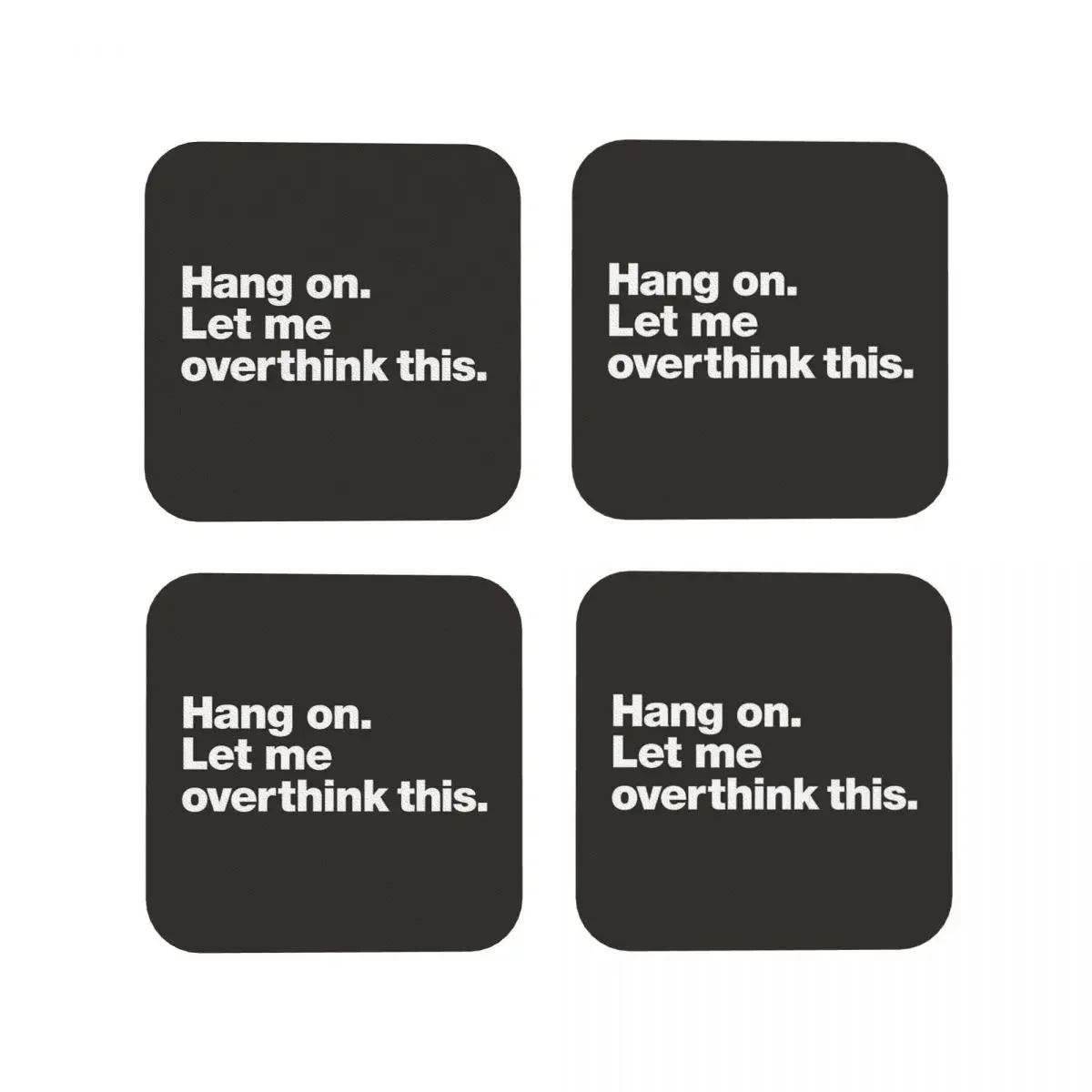 Повесьте. Позвольте мне подумать что эти подставки кофейные коврики набор из 4