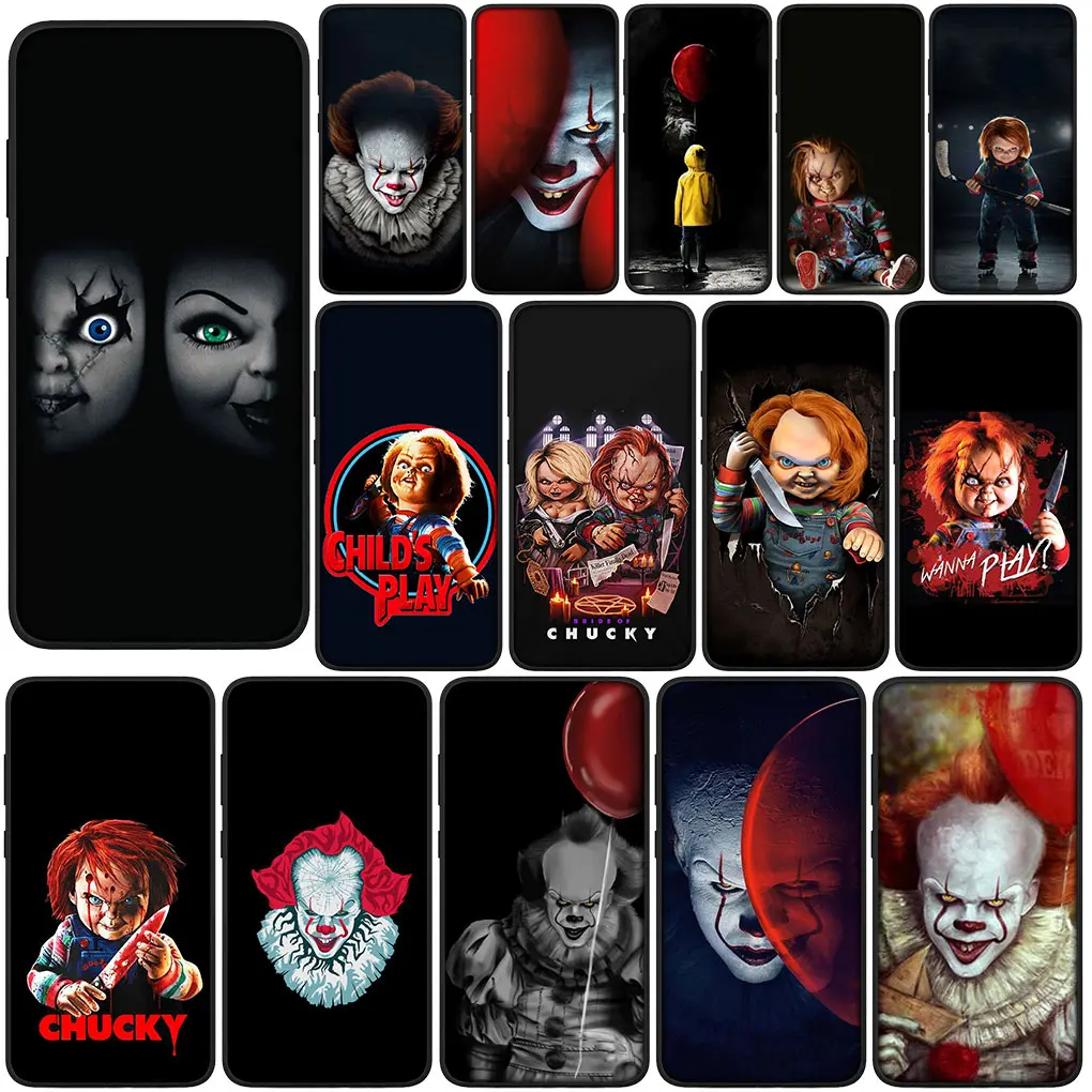 Детский чехол changky Pennywise It Stephen King's для Samsung Galaxy S24 S23 Fe Ultra Plus A55 A35 A24 A25 A15 A05 M55 M15