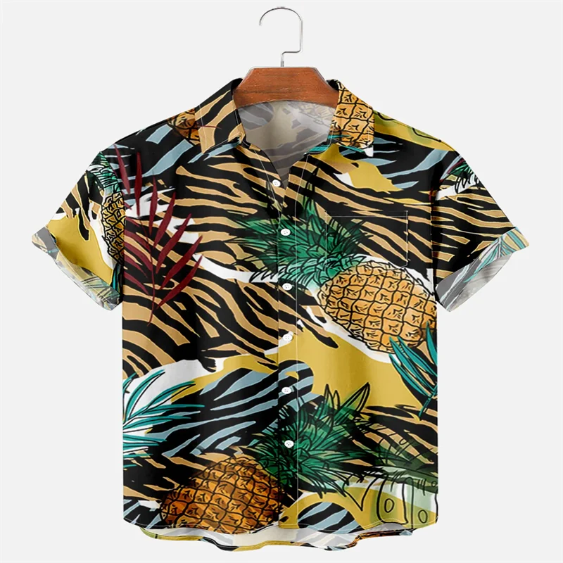 

2022 New Fashion Men's Hawaiian Shirt 3D Printing Pattern Short Sleeve Unisex Loose Beach Vacation Casual Short Sleeve Shirt