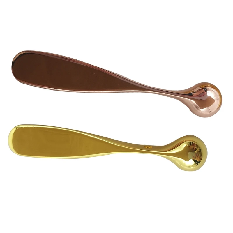 

2Pcs Eye Cream Applicator Cosmetic Spatulas Anti Wrinkle Eye Roller Massage Stick Facial Mask Spoon Gold Skin Care Tools