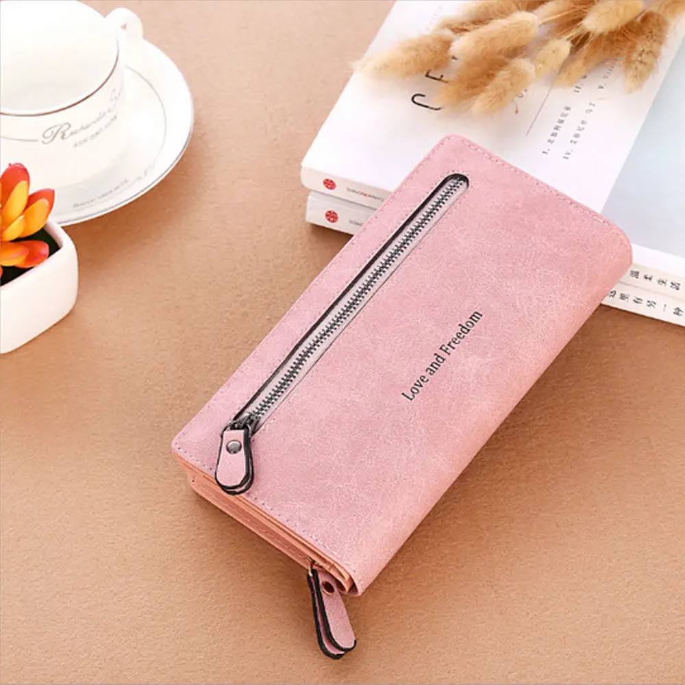 

Wallet Women Ladies PU Leather Purses Clutch Bag Wallet Girls Hasp Portable Card Holder Money Bag Coin Purse Carteras Para Mujer