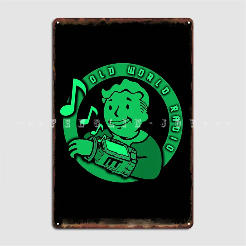 Old World Radio High Quality Metal Plaque Poster Mural Painting Bar Cave Customize Club Tin Sign Poster