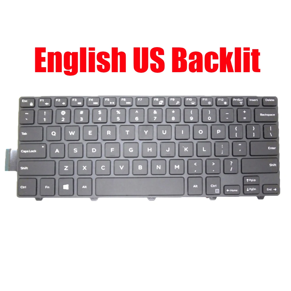 

Backlit English US Keyboard For DELL For Inspiron 14 3441 3442 3443 3451 3452 3458 3459 3462 3465 3467 3468 3473 3476 Black New