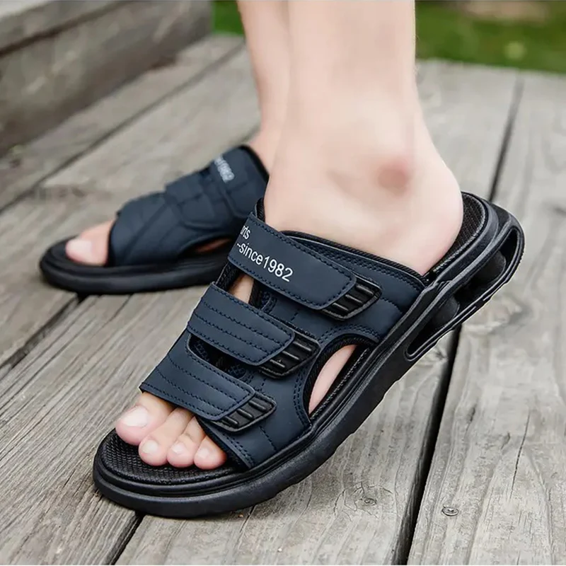 Fashion Men Slippers Soft Indoor Home Slides Male Non-slip Summer Outdoor Beach Men Sandals Flip Flops Men Shoes Large Size 44 images - 6