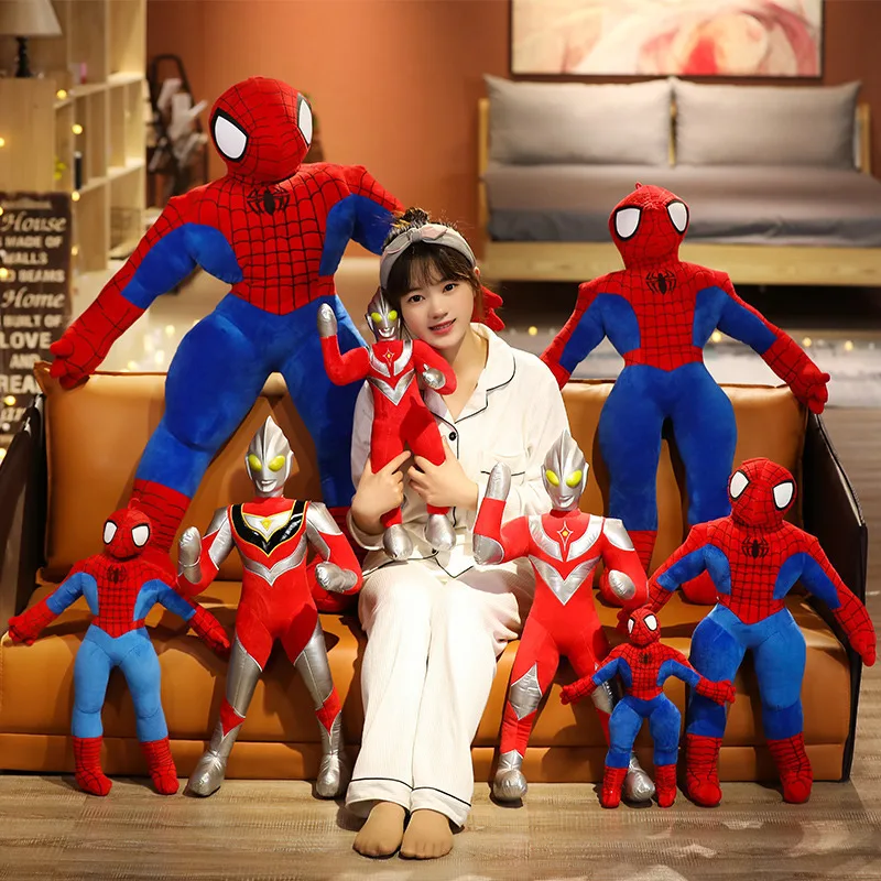 

New The Avengers Stuffed Plush Doll Cartoon Spiderman Plushie Cool Soft Pillow Toys For Children Cushion Girls Boy Birthday Gift