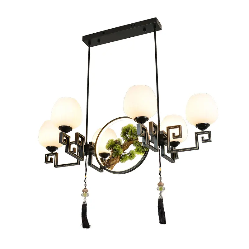 Люстра для ресторана в китайском стиле креативная лампа ретро чайной комнаты