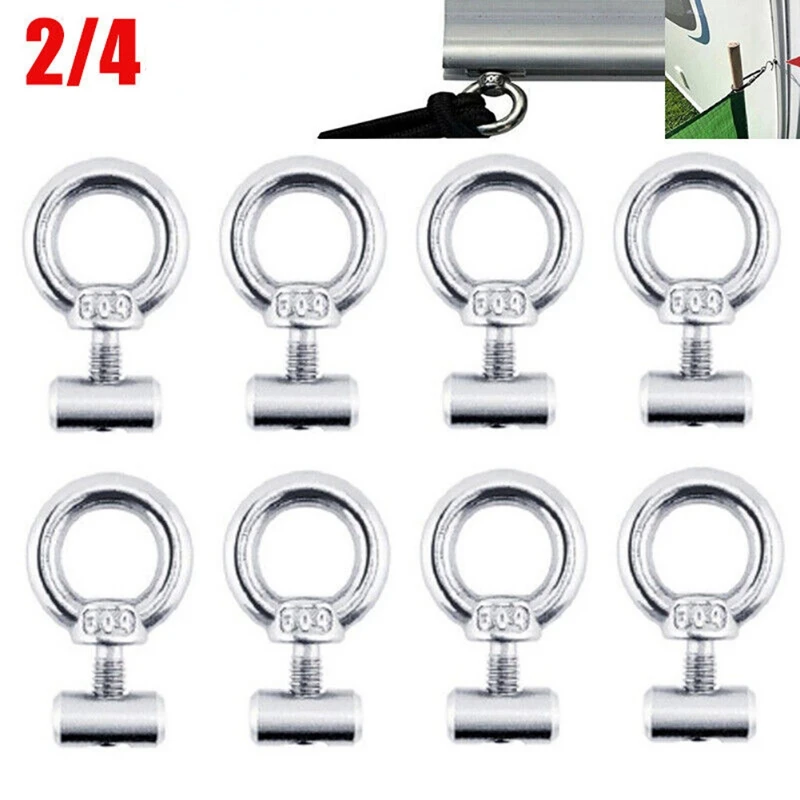 

2/4pcs Stainless Steel Awning Rail Stoppers Silver 6mm Stops Motorhome Campervan Awning Rail /Tarpaulin Stoppers camping