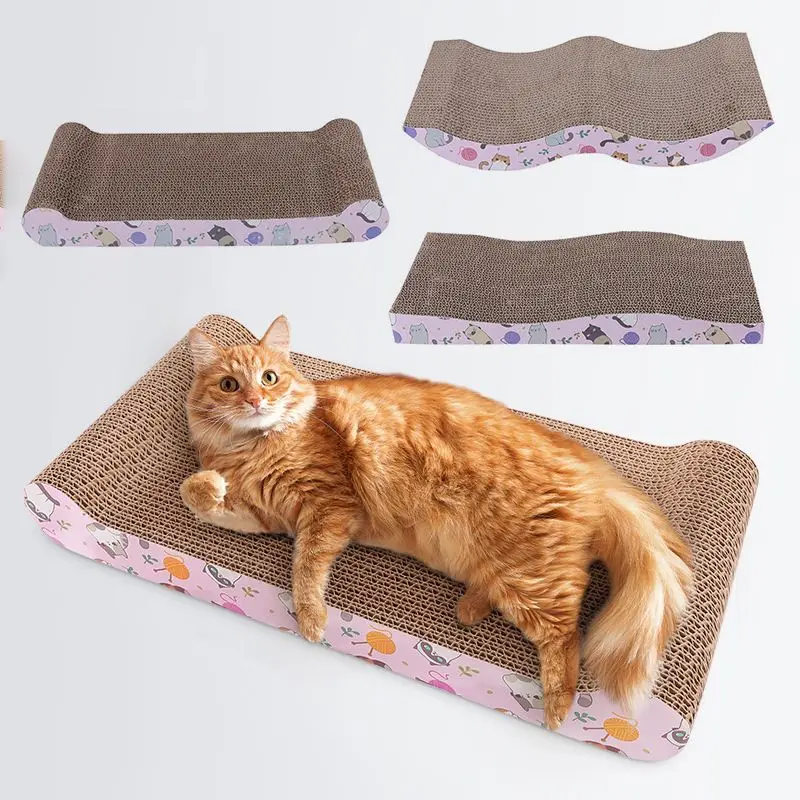 Kitten Cat Scratching Board Corrugated Paper Claw Grinder Wear-resistant Anti-scratch Cat Scratcher Toys Pet Cat Accessories