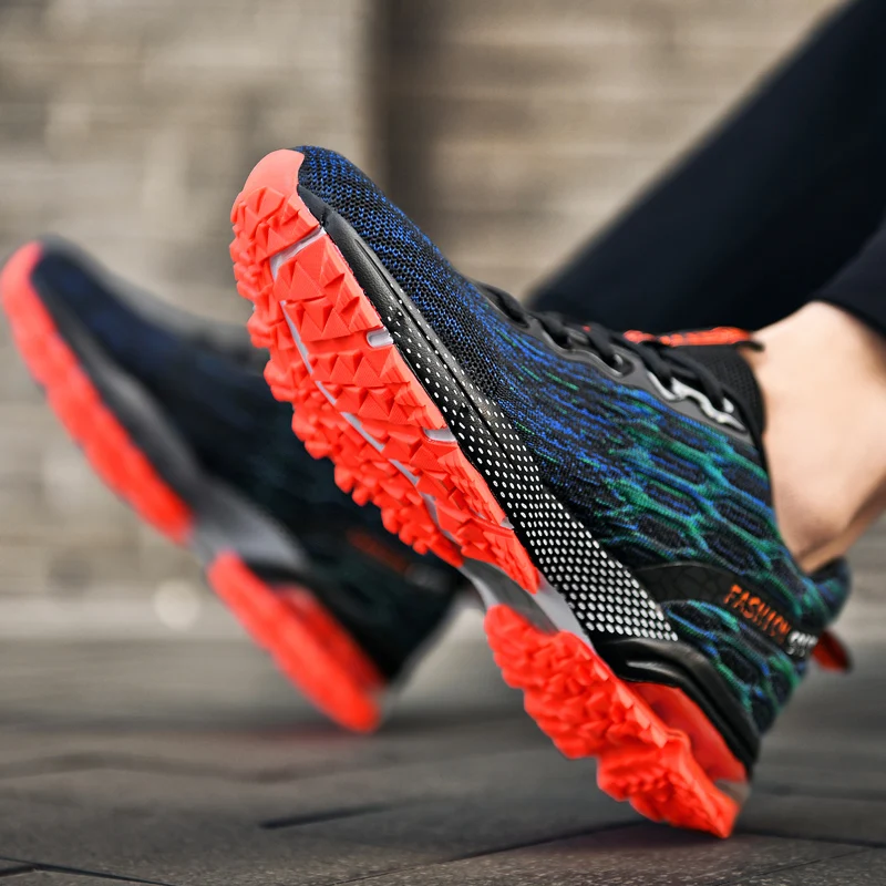 Sheos для мужчин брендовая сетчатая обувь бега тренировочная платформа осенняя