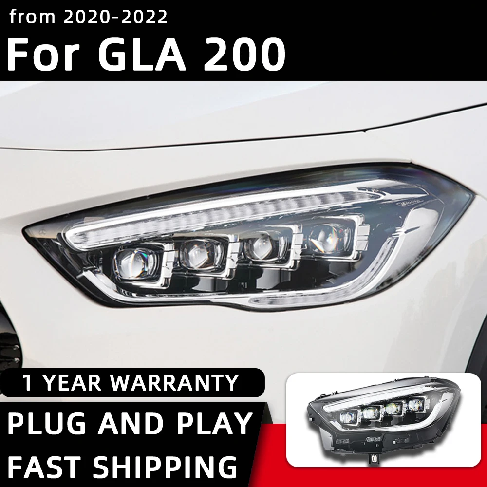 

Передняя фара для Benz GLA200 220 260 светодиодный фары 2020-2022, передняя фара, автостайлинг, аксессуары для автомобиля
