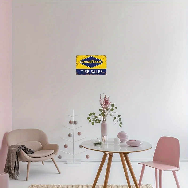 Винтажная металлическая вывеска Goodyear Tire 1 шт. настенное искусство из железной