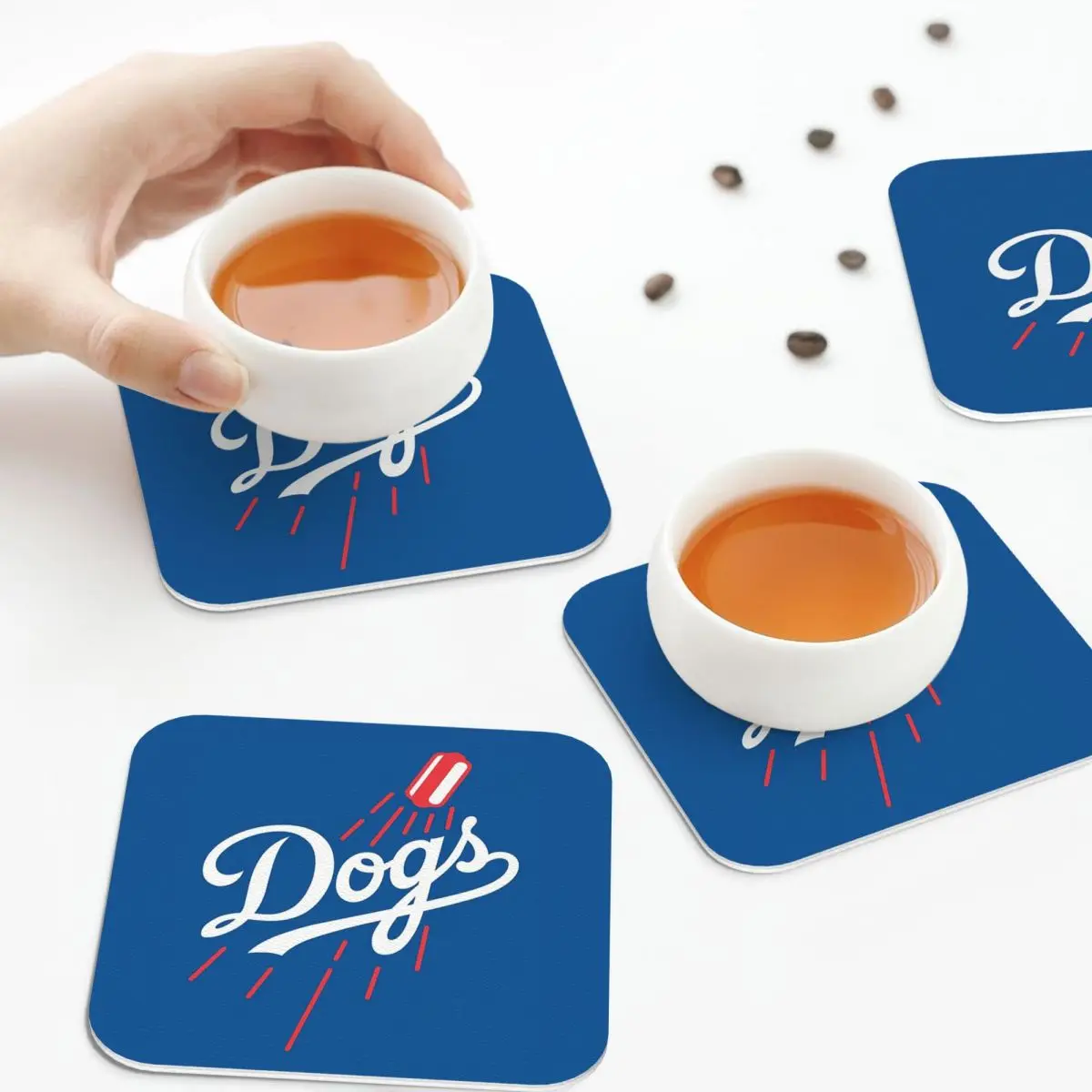 Dodger Dogs - синие подставки кухонные салфетки нескользящие изоляционные коврики для