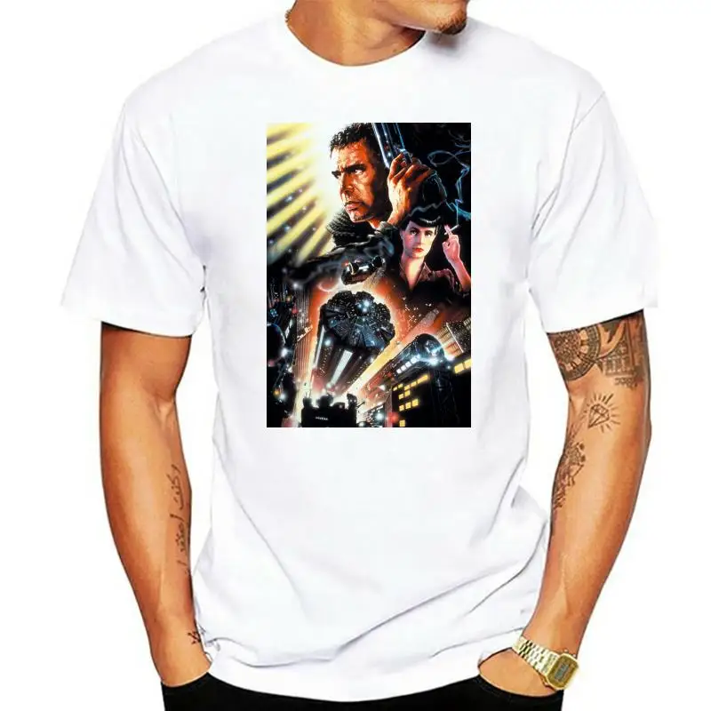 

Футболка HKFZ Blade Runner, постер фильма, товар, футболка 4xl, Классическая футболка, хлопковая футболка с коротким рукавом, графическая Мужская Вес...