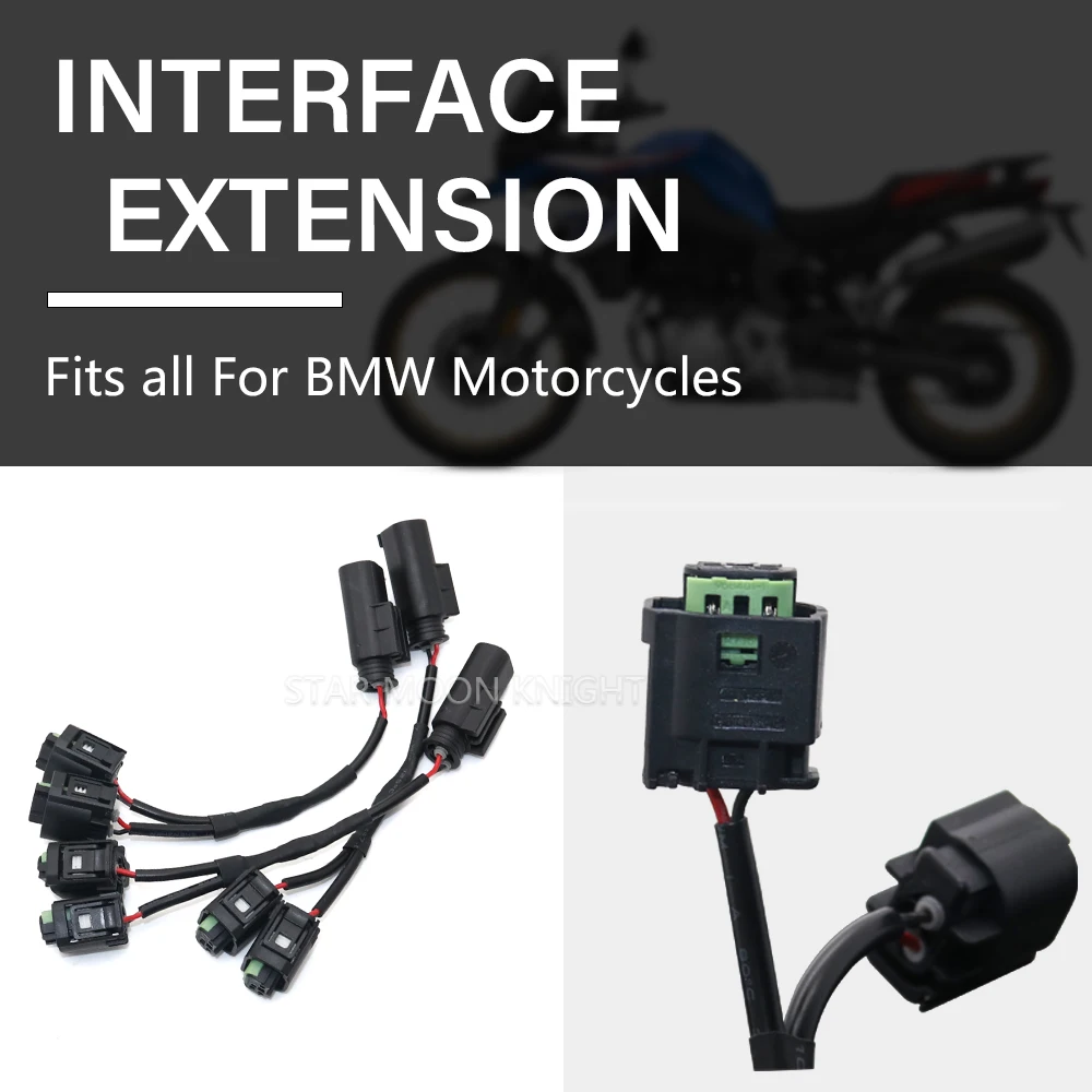 

Motorcycle Quick Connect Cable Set Shunt Circuit Socket Extension Adapter For BMW F700GS F750GS F800GS F850GS Adv F900R F900XR