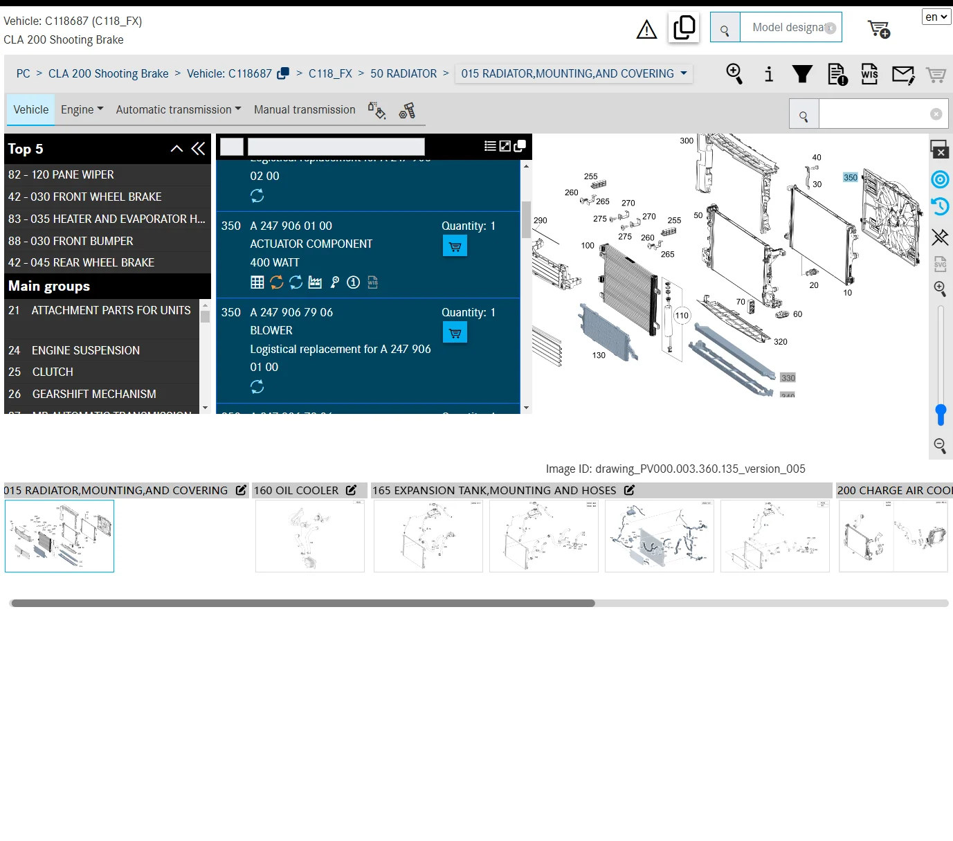 Для Mercedes Benz 2479067906 2479060000 A2479067906 W118 W177 W247 автомобильная система охлаждения радиатор