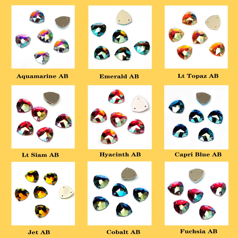 

Colorful With AB Trilliant DIY Crafts & Sewing Supplies Glass Rhinestones Flatback Needlework Crystal Stones For Clothing