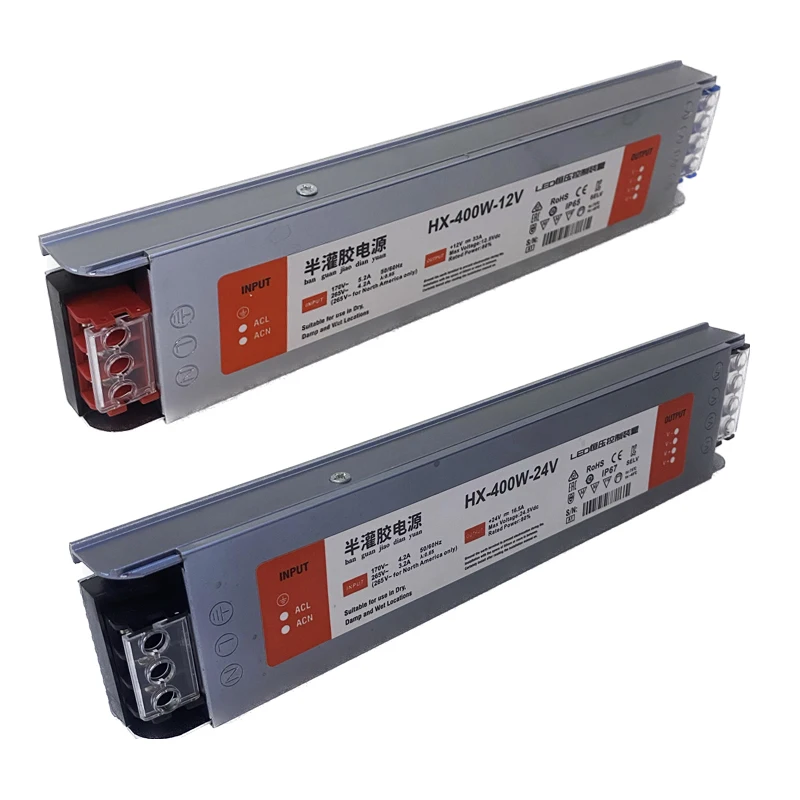 Светодиодная лента 400 Вт, зеркальный источник питания, 12 В, 33 а, полуклеевой трансформатор, переменный ток 220 В в постоянный ток 24 В, а, бесшумный преобразователь, супертонкий