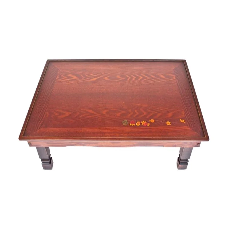 

Small Rectangle Korean Table Folding Leg Living Room Tea Table Traditional Style Asian Antique Furniture Low Dining Wood Table