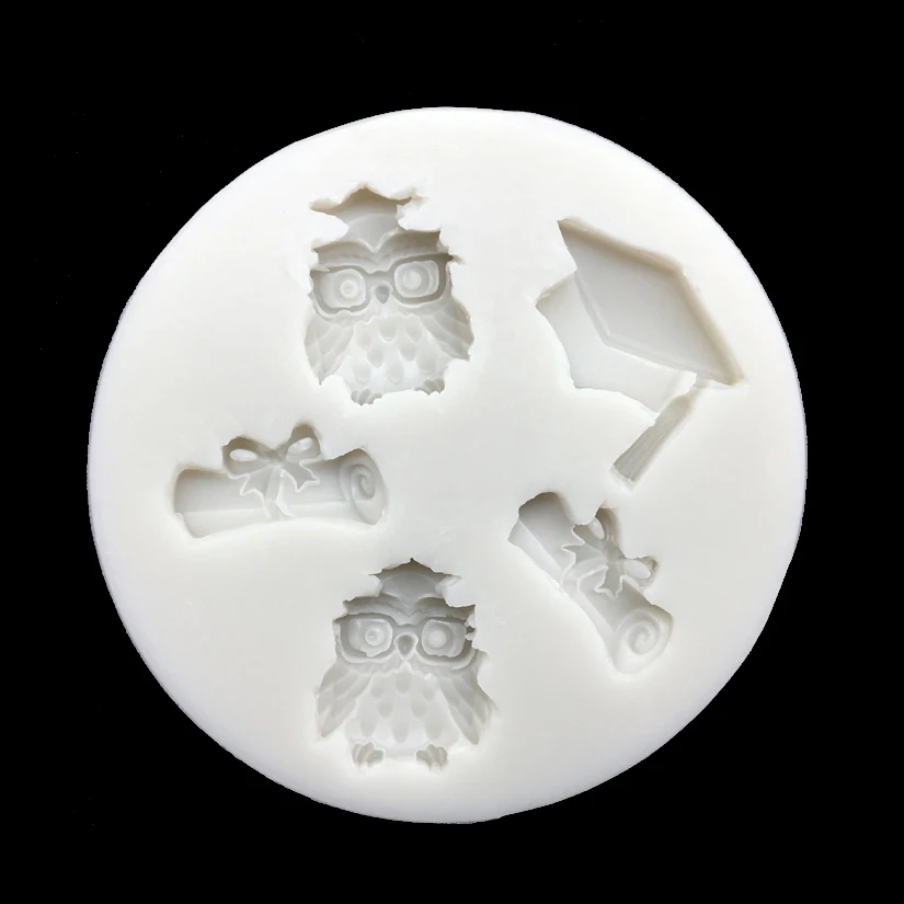 Сова Выпускной тезис шляпа силиконовая форма для выпечки шоколада кексов