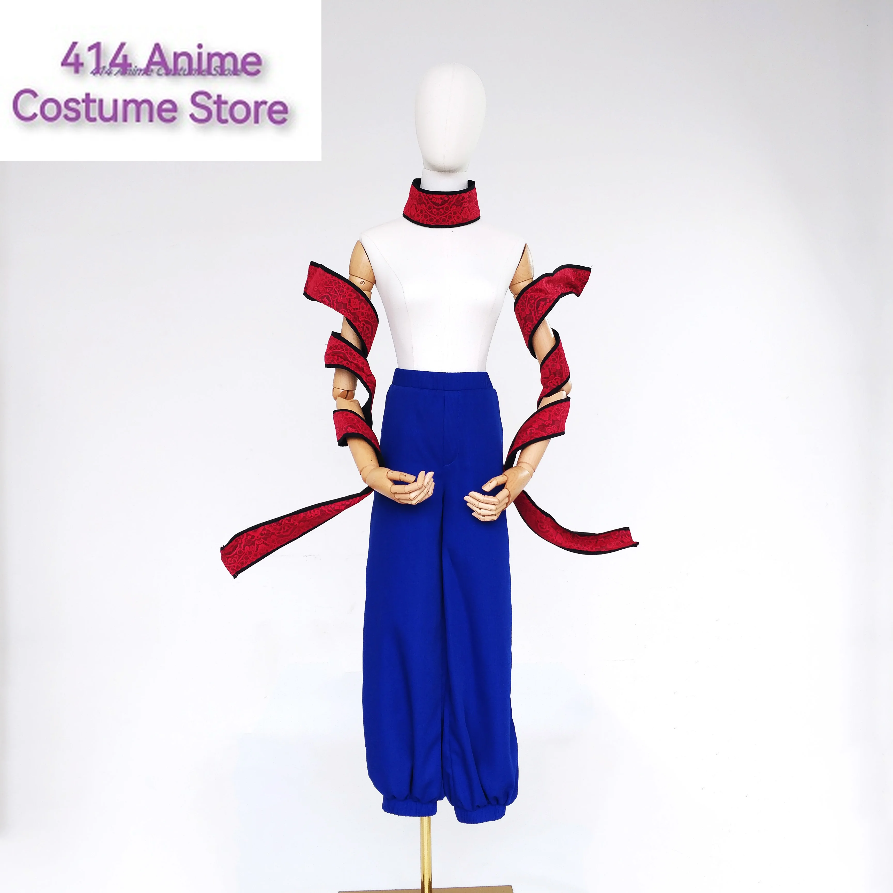 Костюм для косплея Gyutaro Shabana парик оружие татуировки наклейки Daki новое аниме Kimetsu